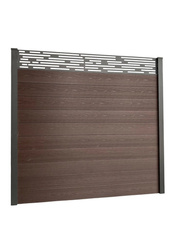 Composite Fence Panels 6ft x 6ft with 2.75m Aluminium Posts - High Quality