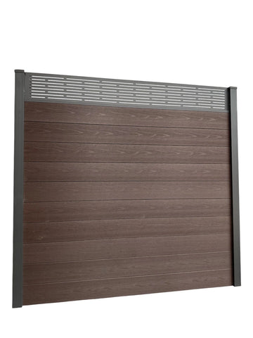 Composite Fence Panels 6ft x 6ft with 2.75m Aluminium Posts - High Quality