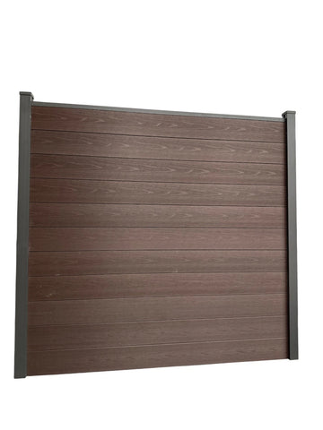 Composite Fence Panels 6ft x 6ft with 2.75m Aluminium Posts - High Quality