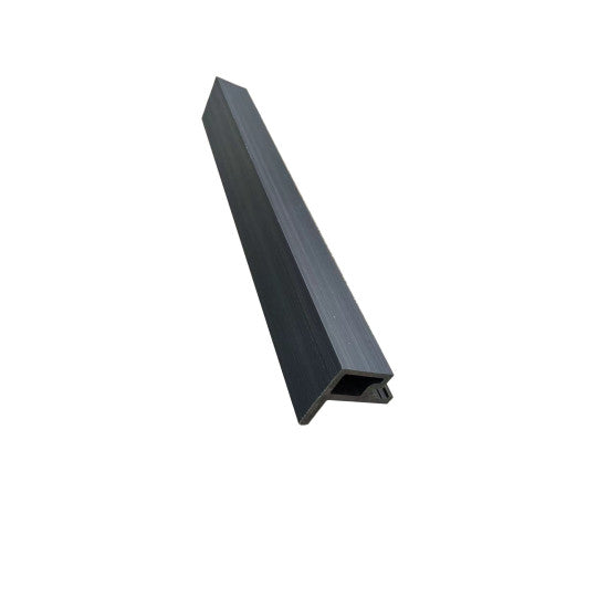 Slatted Cladding End Trim Stone Grey 2.5m x 49.5 mm x 49.5 mm