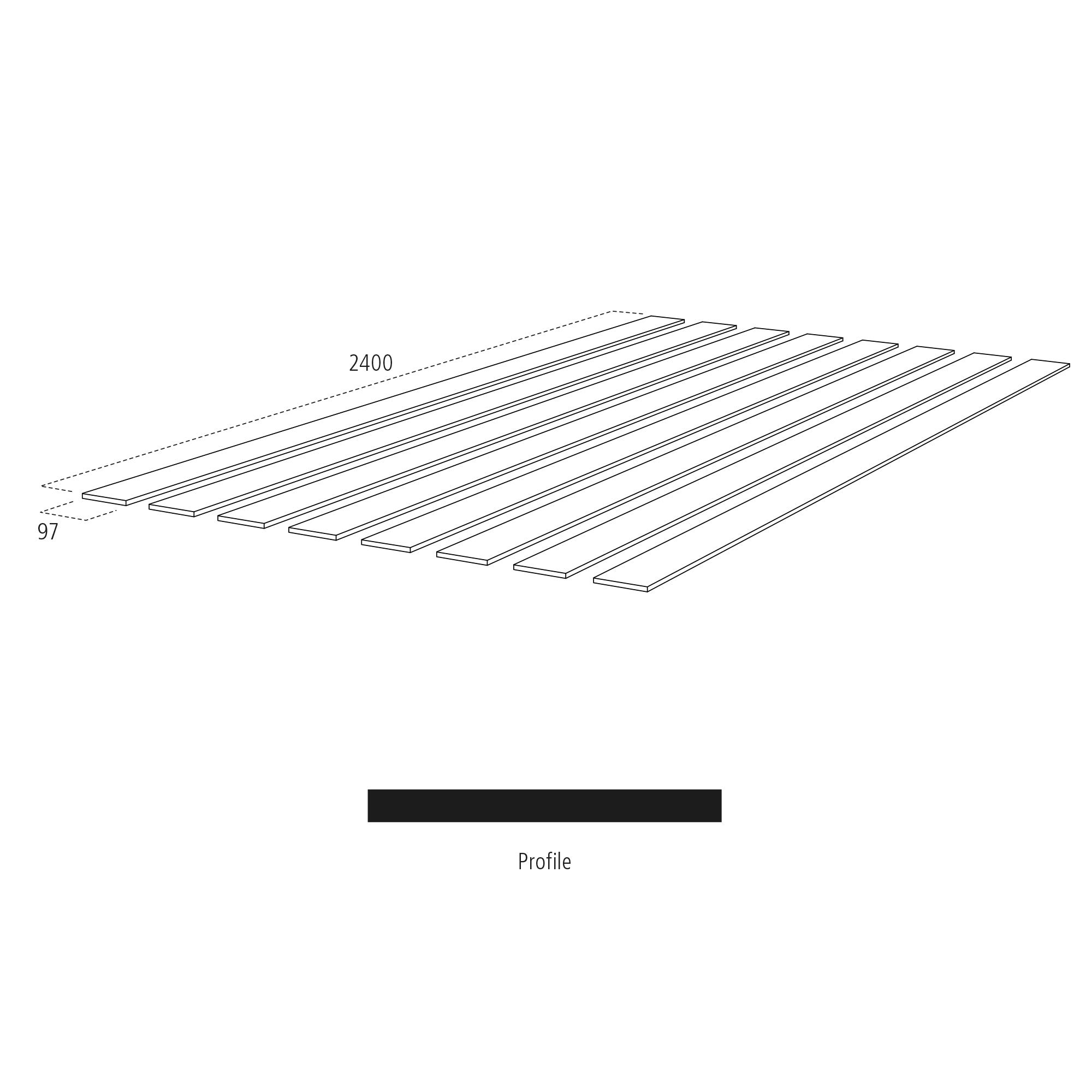 MDF Bulk Shaker Panel Strips (Kit 20)