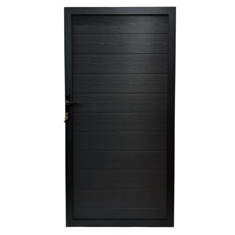Aluminium Garden Gate with Composite Infills 180 cm x 90 cm inc Handle and Lock