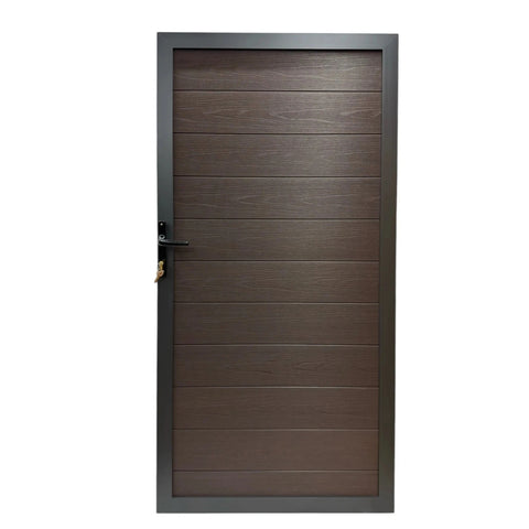 Aluminium Garden Gate with Composite Infills 180 cm x 90 cm inc Handle and Lock