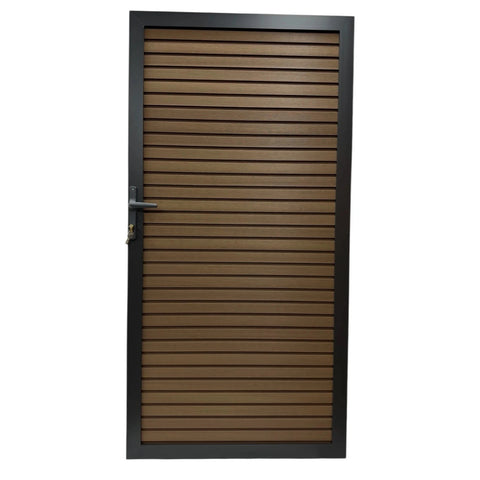 Aluminium Garden Gate with Composite Infills 180 cm x 90 cm inc Handle and Lock