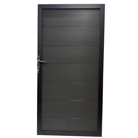 Aluminium Garden Gate with Composite Infills 180 cm x 90 cm inc Handle and Lock