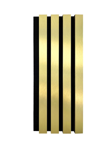 Acoustic Slat Wall Panel 2.4m x 0.6m - Metallic Gold