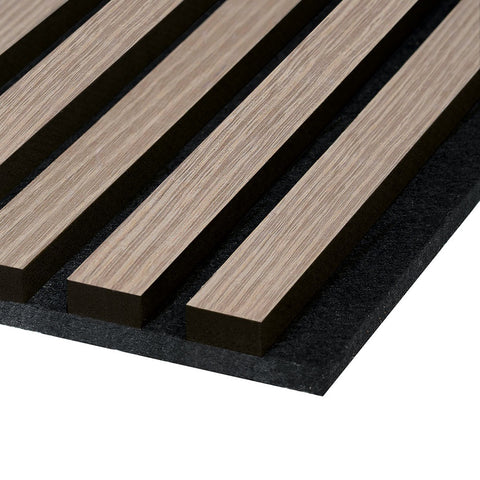 Acoustic Slat Wall Panel 2.4m x 0.6m - Walnut